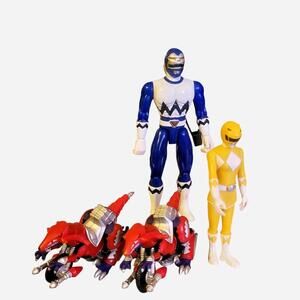 Vintage Mighty Morphin Power Rangers Bandai and Diecast Dino Raptor